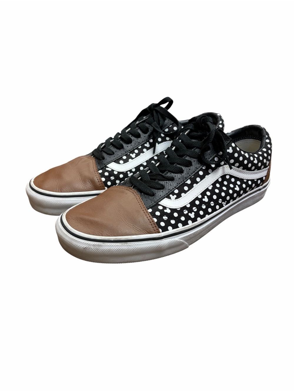 Vans Custom Old Skool Mickey Mouse Polka Dot Sneakers - Size 12